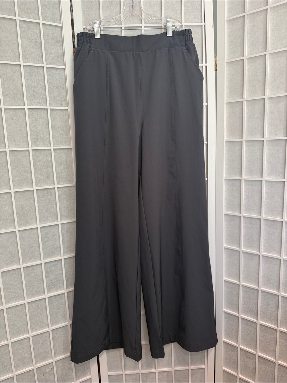 Fabletics Gray Downtown Wide-Leg Pant Size M NWT